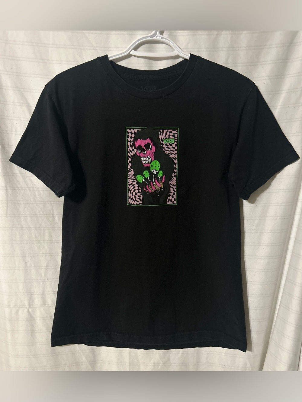 Vans Skull Black Vibrant Mens Tee